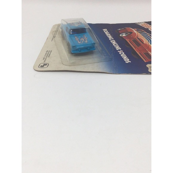 NIP Vintage Blue Box Speed Sounder Die Cast Blue Flame Car #3536 Macau NEW 1974 - Picture 9 of 12